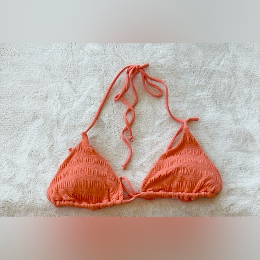 O'Neill SALTWATER SOLIDS TEXTURE VENICE TRIANGLE TOP - SMALL  HOT CORAL